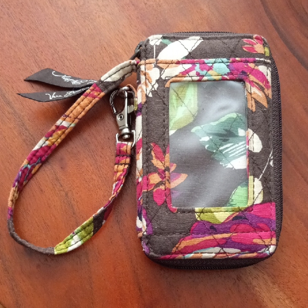 Vera Bradley Brown Floral Wristlet